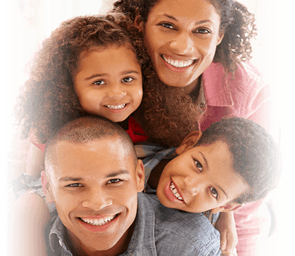 young family of four