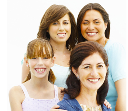 Group of multigenerational women