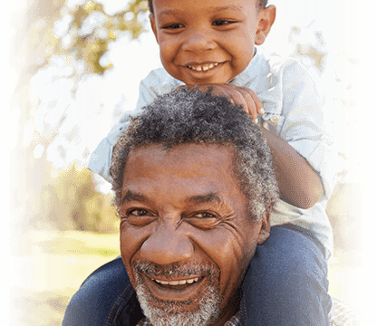 grandfather with his grandson