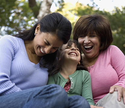 Group of smiling women