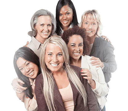Group of smiling women